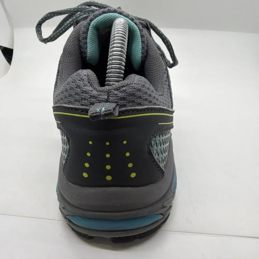 LA Gear Tracy Running Athletic Shoes Grey Teal Neon Green Women's Size 11